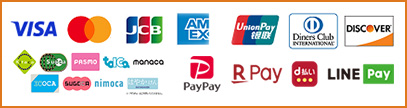 VISA MasterCard PayPay RPay d払い LINEPay